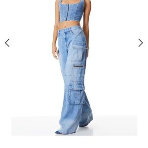 Alice + Olivia cargo jeans